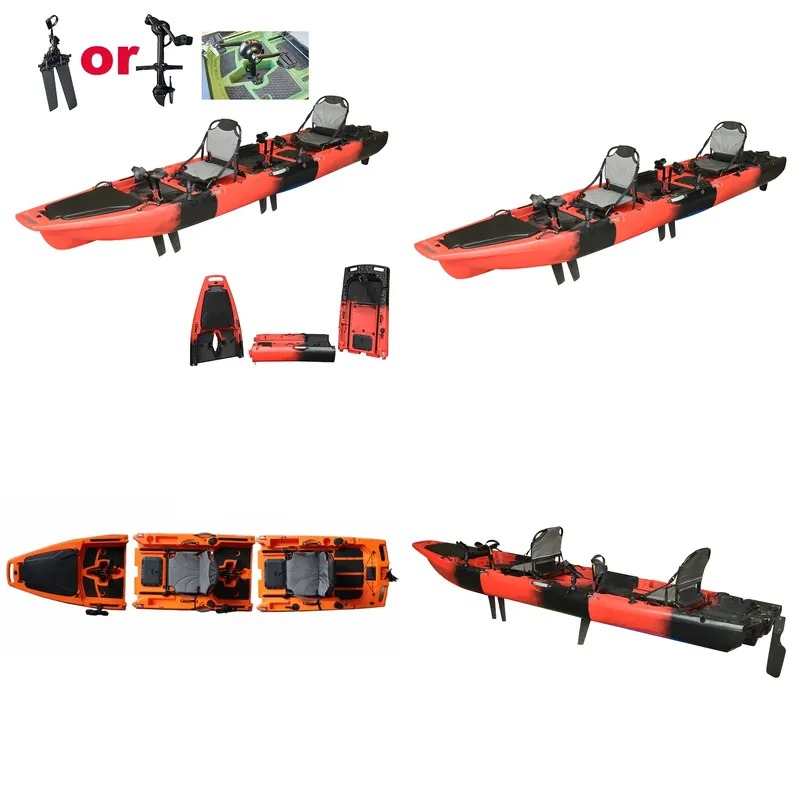 핫세일 14피트 2인승 더블 페달 시트온탑 카약 모듈형 - Fishing Kayak Sit In 리뷰 및 가격
