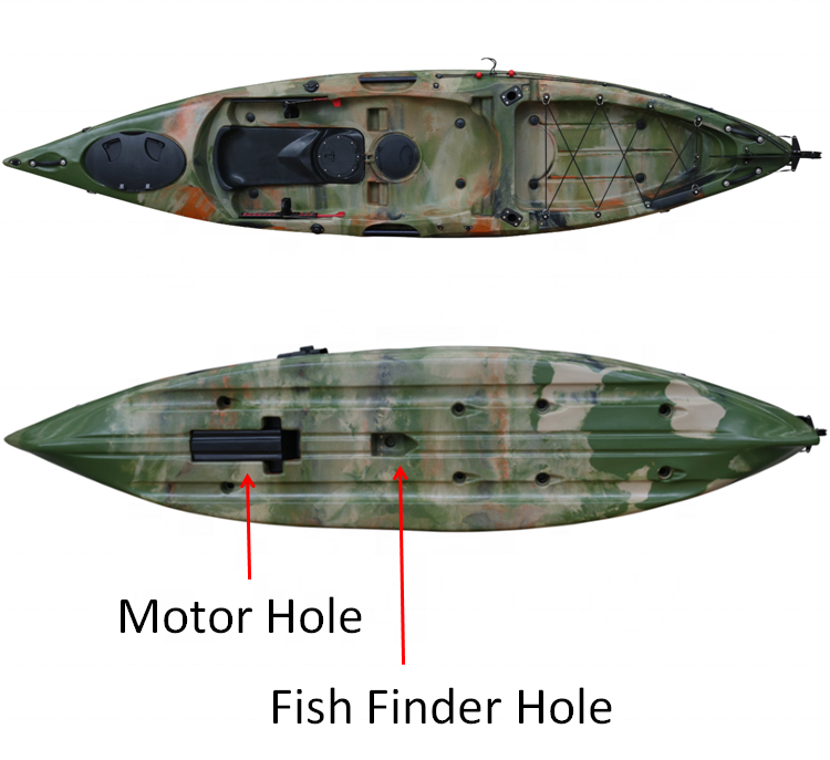 12.46' 카약은 전동 카약이 장착된 최고 낚시 모터 - Fishing Kayak Sit In 리뷰 및 가격