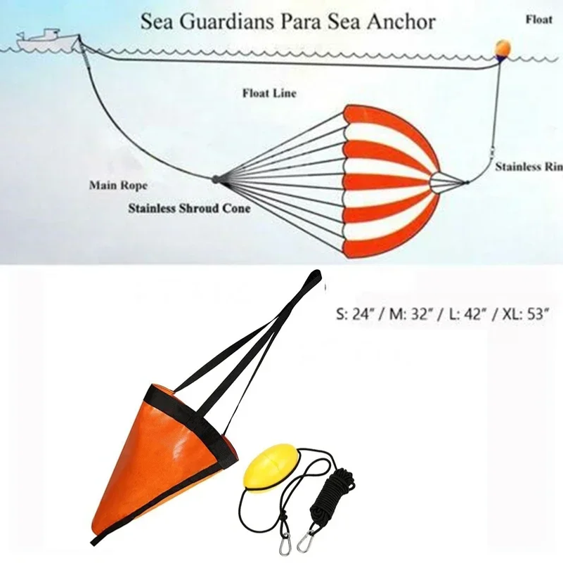 24/32/42/53'' 해상용 드로그 앵커 플로트 마 - Fishing Kayak Anchor 리뷰 및 가격