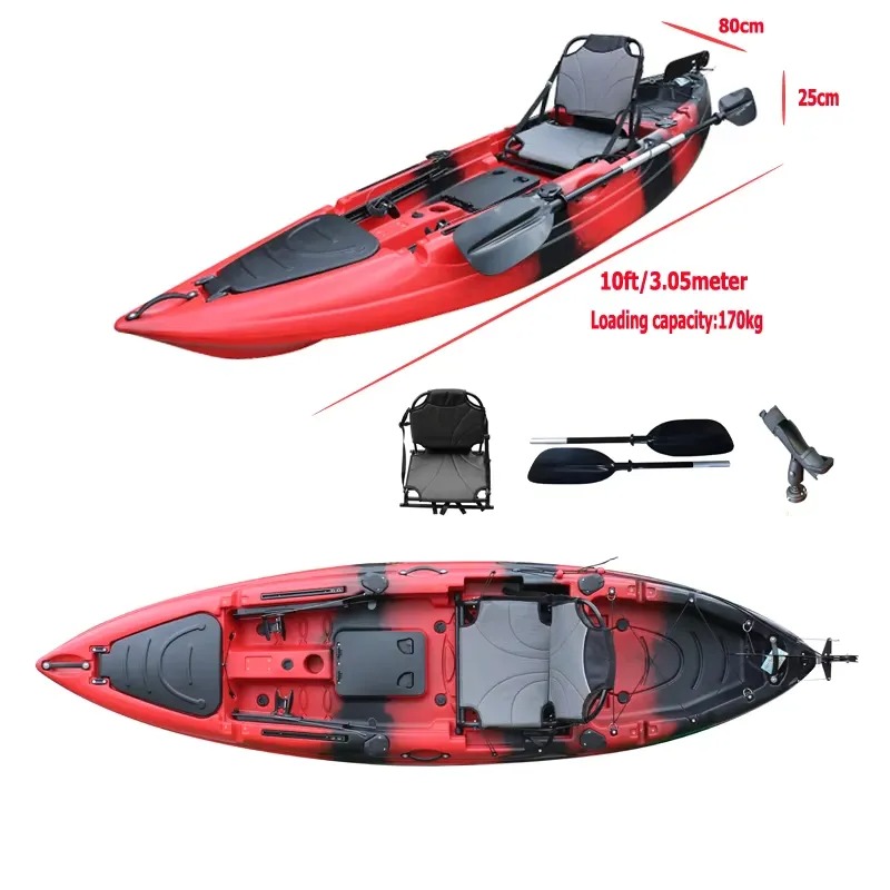 10피트 싱글 시트 낚시용 패들 카약 (전동 모터 장착 - Fishing Kayak Sit In 리뷰 및 가격