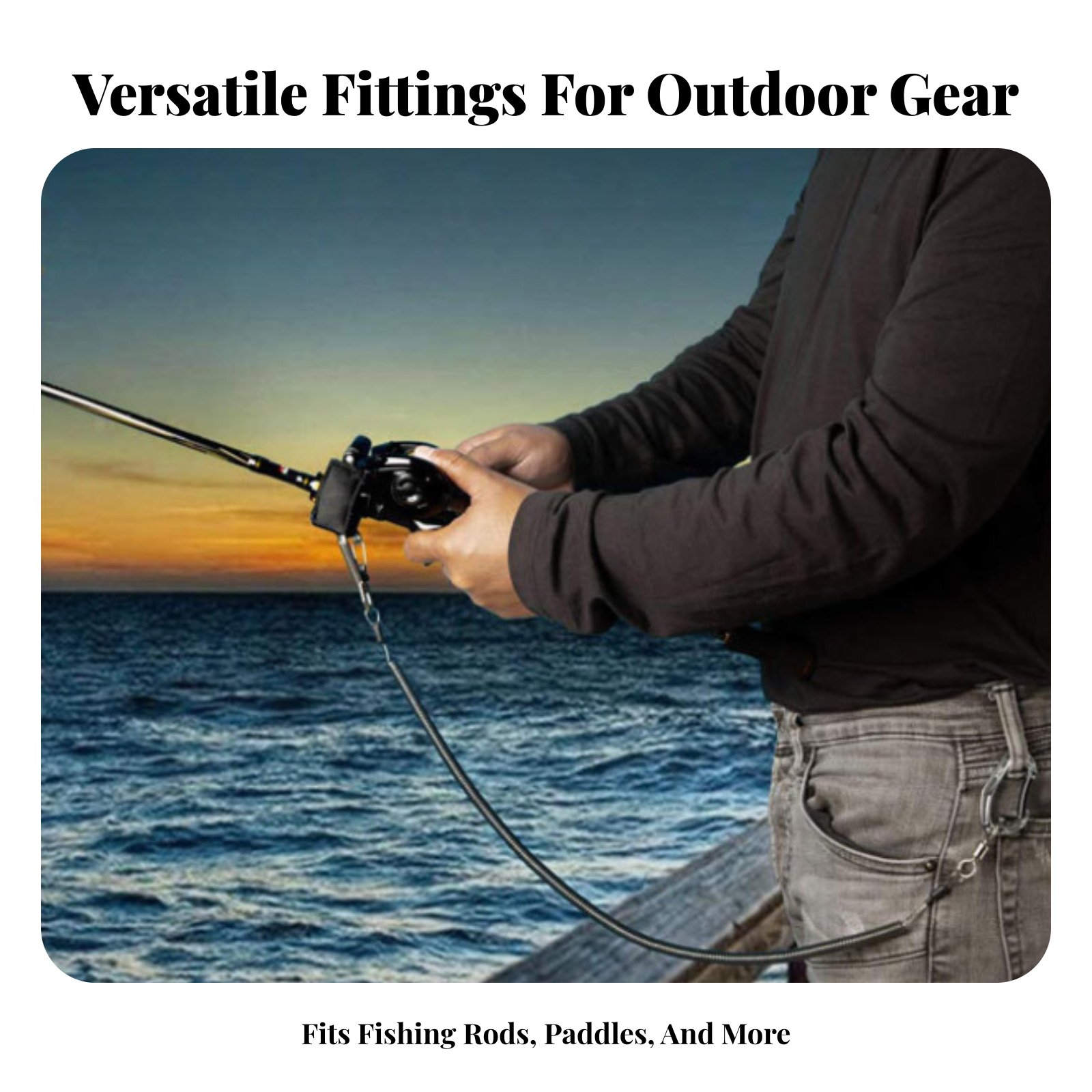 수납식 낚싯대 줄 조절 가능한 코일형 낚시 끈 카약 패 - Fishing Kayak Paddle Leash 리뷰 및 가격