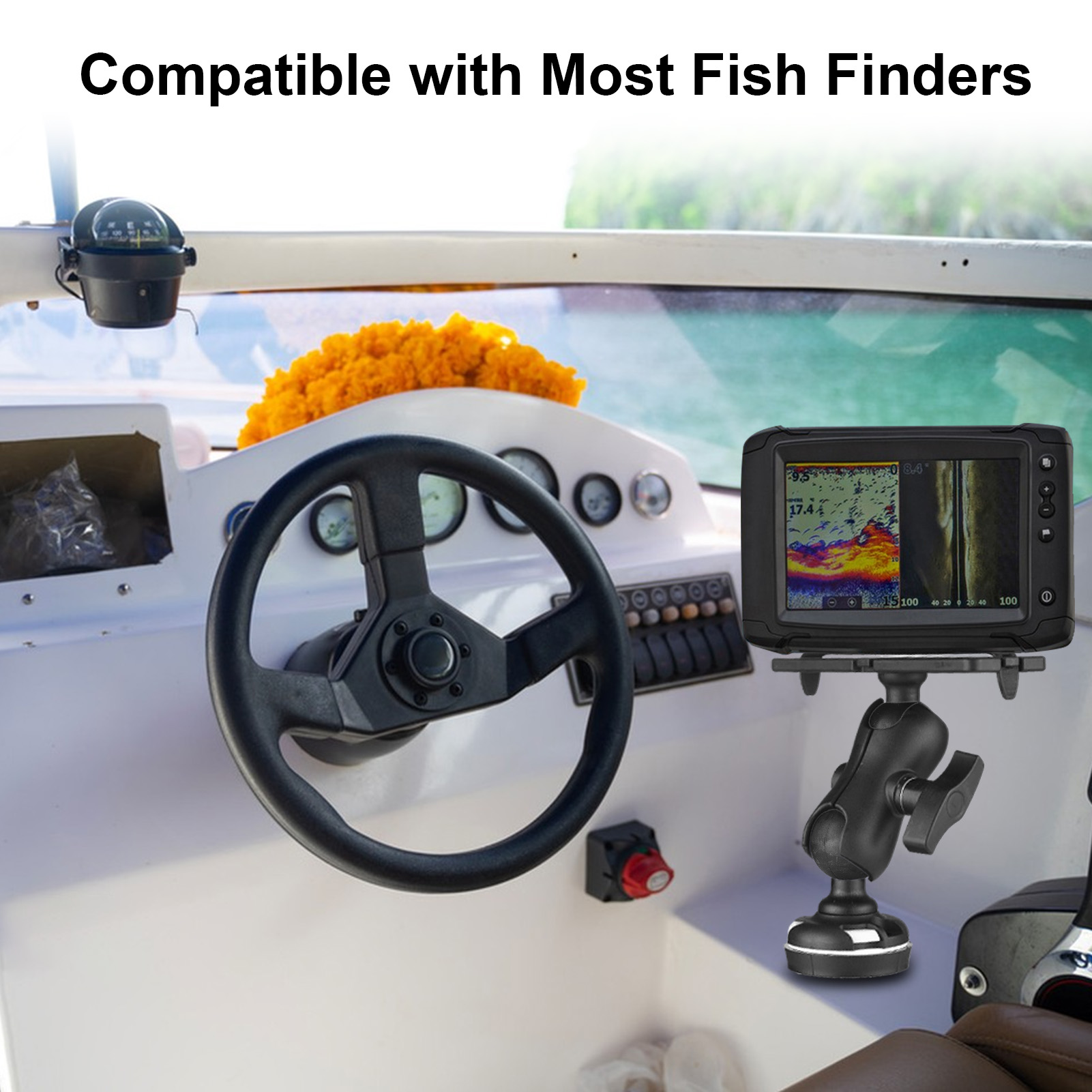 직사각형 베이스 카약 레일 설치 시스템 낚시 액세서리가 - Fishing Kayak Fish Finder Mount 리뷰 및 가격
