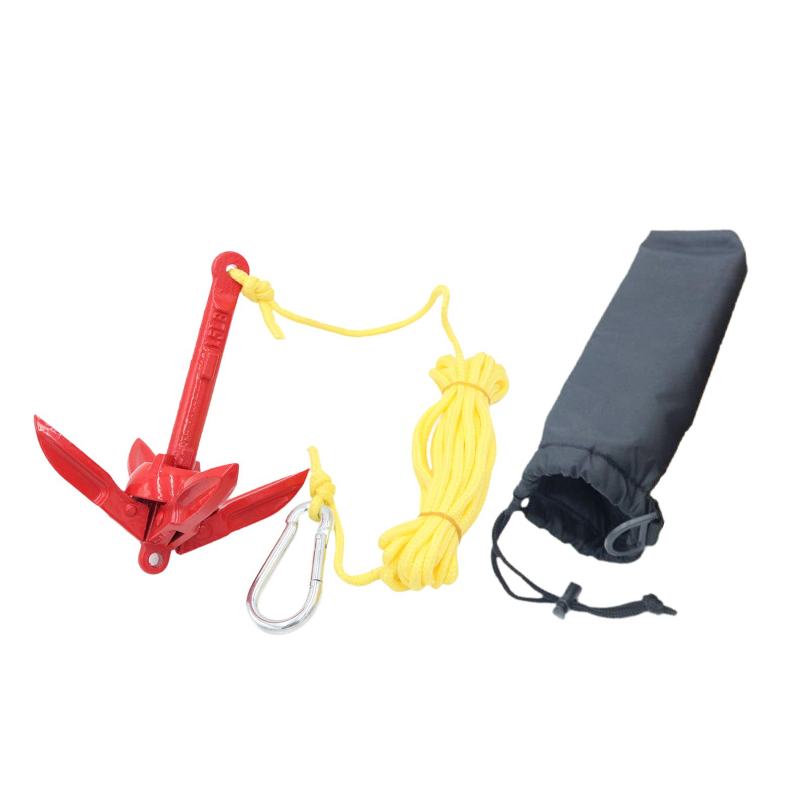 탄소강 접이식 보트 앵커 키트 (로프 및 훅 포함) - - Fishing Kayak Anchor 리뷰 및 가격
